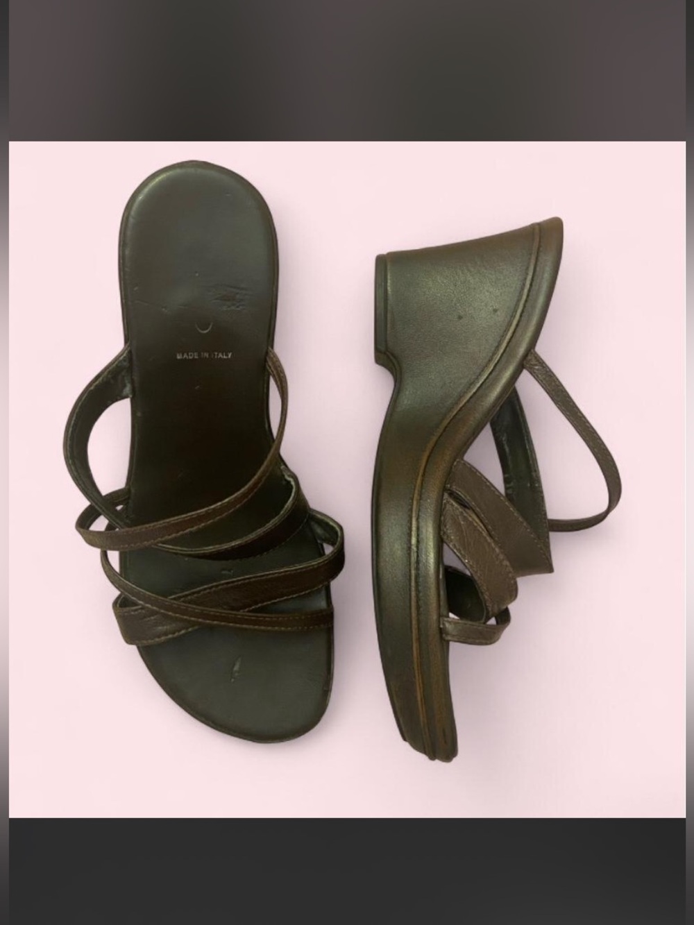 Y2k Aldo leather strappy sandals!